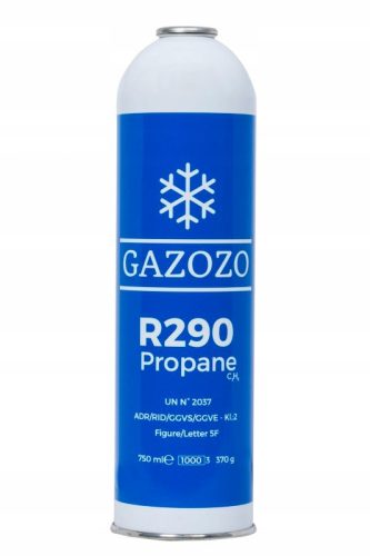 Hordozható légkondicionáló - R290 hűtőközeg propán gáz 370g 750ml