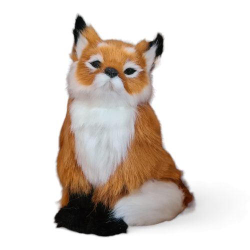 Karácsonyi figurina - Figure lisek karácsonyi szőr 16 cm