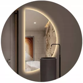    LED-es megvilágított tükör 140x100 Madrid fürdőszobához