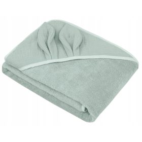   Baba törölköző kapucnival - Bambus 100x100 nyúl fürdőszoba