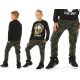 Gyerek szövet nadrág - Baggy milíciák, zöld camo - 164 pont