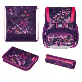  Herlitz Loop Plus Butterflies iskolatáska készlet