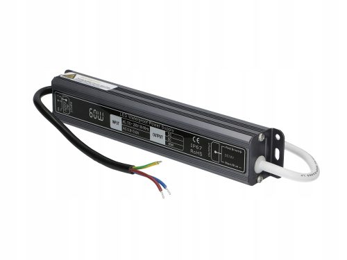 24V LED TÁPELLÁTÁS 60W 2.5A VÍZÁLLÓ SLIM IP67