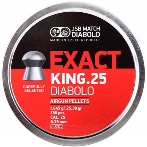 Patronok légpuskához - JSB pontos King 6,35 mm 1,645 g Diabolo 350 db