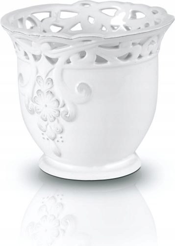  Polnix virágcserép 13 cm x 13 x 11 cm átmérőjű 13 cm kerámia fehér