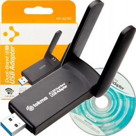    AC1300 ADAPTER WiFi HÁLÓZATI KÁRTYA Wi-Fi TO USB ANTENNÁKKAL 1300Mbps 5GHz