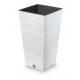  Prosperplast virágcserép 29,5 cm x 29,5 x 55 cm átmérő 26,5 cm műanyag fehér