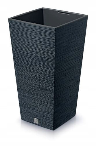  Prosperplast virágcserép 29,5 cm x 29,5 x 55 cm átmérő 26,5 cm műanyag szürke és ezüst árnyalatok
