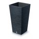  Prosperplast virágcserép 29,5 cm x 29,5 x 55 cm átmérő 26,5 cm műanyag szürke és ezüst árnyalatok