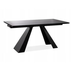  SALVADORE asztal, matt fekete, 80x120(180) SIGNAL