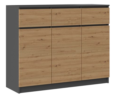  TopEshop 3D3S komód 120 x 40 x 97 cm antracit matt