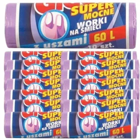   Szemeteszsákok - Hulladéktáskák fülkel szuper erős 60L 150 darab