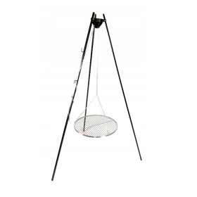  Kerti grill állvány króm rács 60cm