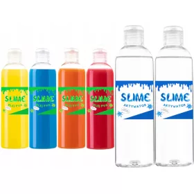  SLIME SET 4 x színes PVA GLUE GLUT ACTIVATOR