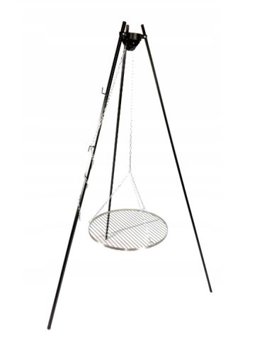  Kerti grill állvány rozsdamentes acél rács Átm. 70cm INOX