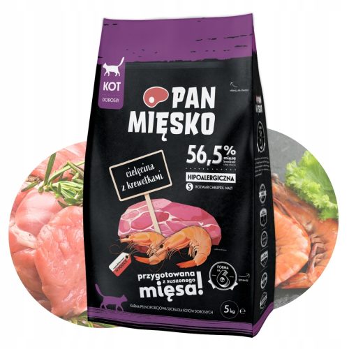 Granulátum macskáknak - Mr. borjúhús garnélarákkal 5 kg macskák számára