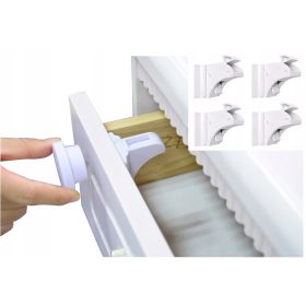   Gyermekbiztonsági biztosítás - 4 darabos szekrény mágneses zár