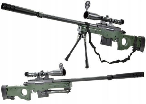  RIFLE BB GUN Sniper AWP Sniper Rifle Scope 800 BBs INGYENES + matricás könyv, képregény Sklep_lolki
