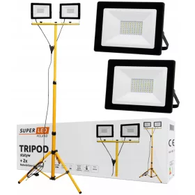   Kerti halogén - LED lámpa 2x 50W IP65 + állvány + kábel 205cm
