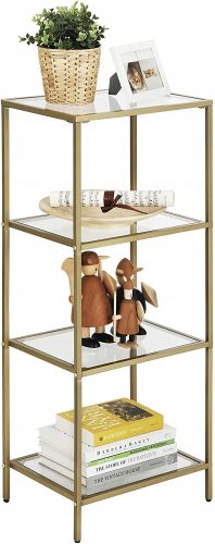  Songmics Gold polc 40 cm x 95 cm x 30 cm arany