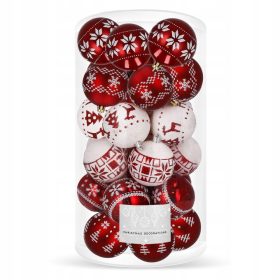   Karácsonyi díszek - Karácsonyfa csecsebecse 5 cm -es non -nasty csecsebecse 30x szett