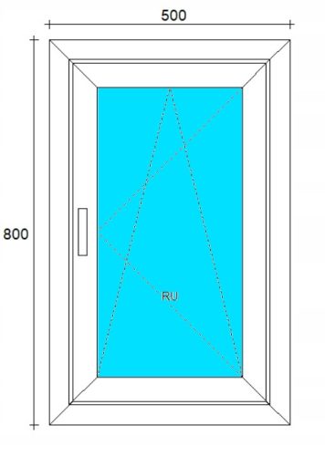 Ablak - PVC ABLAKOK 700x600 RU FEHÉR, JOBBRA