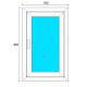 Ablak - PVC ABLAKOK 700x600 RU FEHÉR, JOBBRA