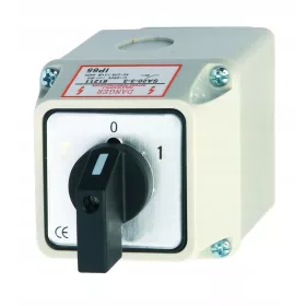 BÜTÖRÖS KAPCSOLÓ 20A 0-1 3F IP65 HÁZBAN