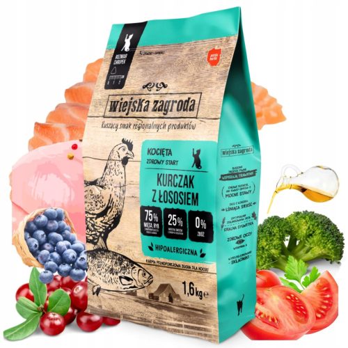  Wiejska Zagroda pulyka és csirke 1,6 kg cicáknak