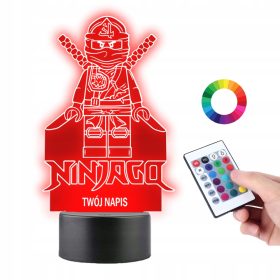   Gyermek éjszakai lámpa - Ninjago Lego LED RGB PLEXIDO LED HÁZ LAPP