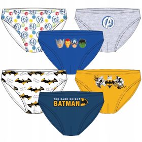   Gyermek bugyi, boxer - 6-pak slipki bugyi Batman & Avengers 116-122