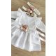 Keresztelő kiegészítő - Fehér keresztelő ruha a Kaja 74 lány számára