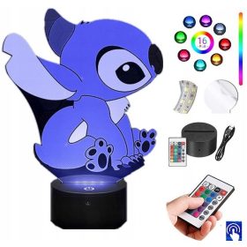   Gyermek éjszakai lámpa - Lilo and Stitch Baby Night lámpa 16 színű LED PLEXIDO