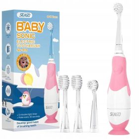    Sonic fogkefe gyerekeknek PINK PENGUIN SUCTION CUP 0-3 éves korig