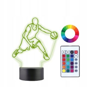   Gyermek éjszakai lámpa - 3D LED éjszakai lámpa KOSÁRLABDA JÁTÉKOS KOSÁRLABDA NEVE