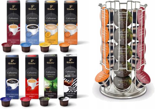 80 darabos TCHIBO CAFISSIMO KAPSZULÁS KÉSZLET + állvány