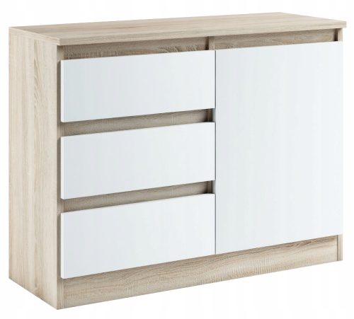 014-022 / 100B1D3S Játékszekrény100 cm - Sonoma / White - Meble -4K