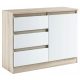014-022 / 100B1D3S Játékszekrény100 cm - Sonoma / White - Meble -4K
