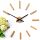Óra - ModernClock fekete, réz falióra, 65 cm