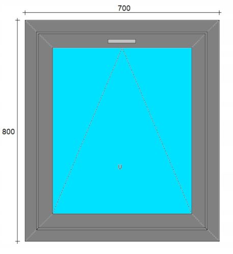 KÜLSŐ 700x800 PVC ABLAK. ANTRACIT