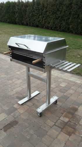  kerti grill rozsdamentes acéllemez 5 mm!! borítóval!