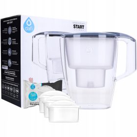    Dafi Start Unimax szűrőkanna 4 l ezüst/szürke + 3× szűrőbetét a Dafi Standard Unimax kancsóhoz 1 db.