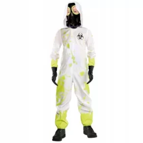  Unisex gyerek jelmez - VÉDŐRUHA, fehér, halloween MASZK, SZENNYEZÉS
