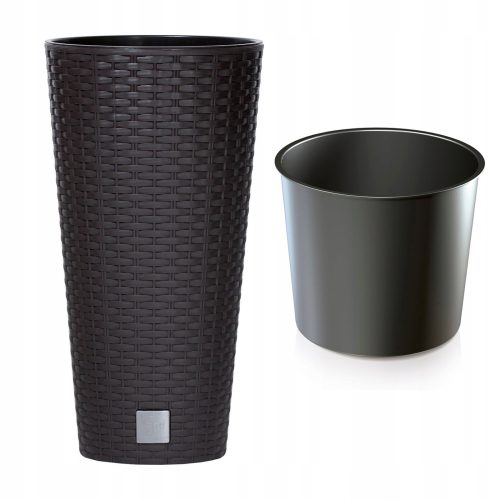  Prosperplast virágcserép 40 cm x 40 x 76,3 cm átmérő 40 cm műanyag barna és bézs árnyalatok + Belső betét kerek cserepekhez IWKS400