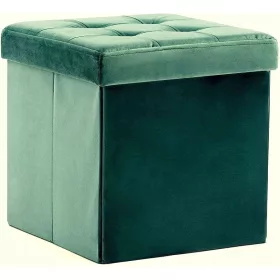 Pouza steppelt pouf hajtogató velor 100 kg zöld