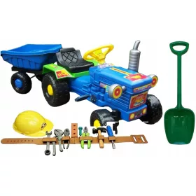   Pedálos traktor - Pedál traktorok+pótkocsi+szerszámszíj+sisak