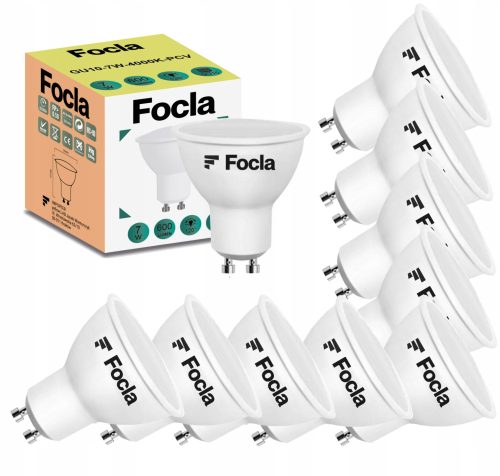 10x LED izzó GU10 7W Fehér semleges 4000K