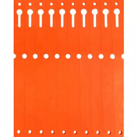 TYVEK címkék 25,4x220 mm, redőzött narancssárga