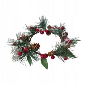   Karácsonyi jászol - Karácsonyi koszorút egy 20 cm -es gyertya gyertyához