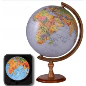   Iskolai földgömb - Politikai és fizikai földgömb megvilágított 32 cm